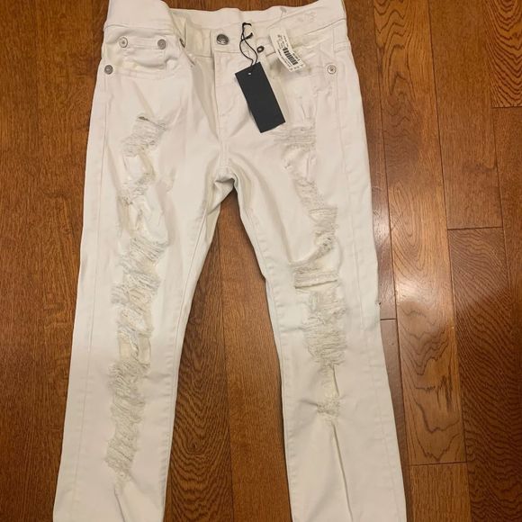 R13 Pants - R13 New White Ripped Denim  Jeans